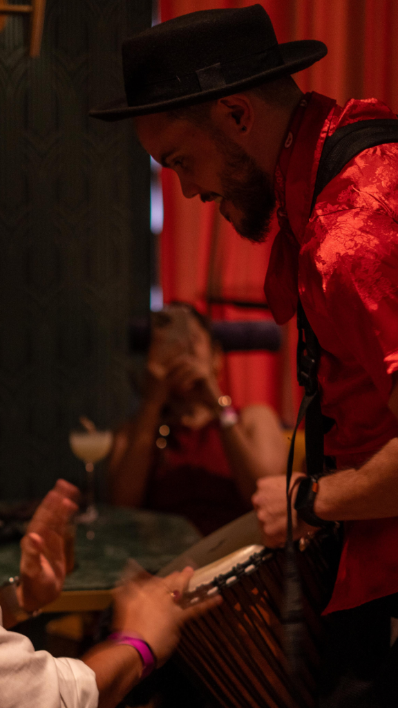 Discover Flying Elephant, Dubai's hidden gem behind a bookshelf, hosting a wild, circus-themed party brunch every Saturday. Enjoy Indian fusion, inventive cocktails, and live entertainment.