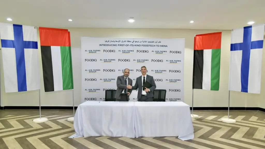 Al Ain Farms Group partners with Finland's FoodIQ to bring pioneering MLC food-tech to MENA, enabling sustainable, clean-label dairy and plant-based production in the UAE for the first time.