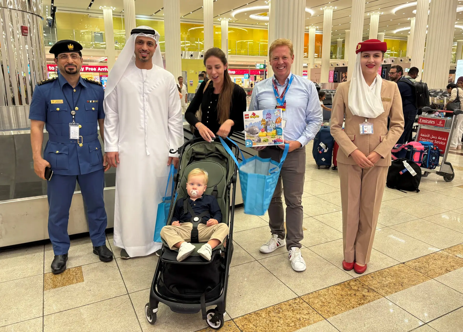 LEGOLAND Dubai Resort and Dubai Customs officials with happy families