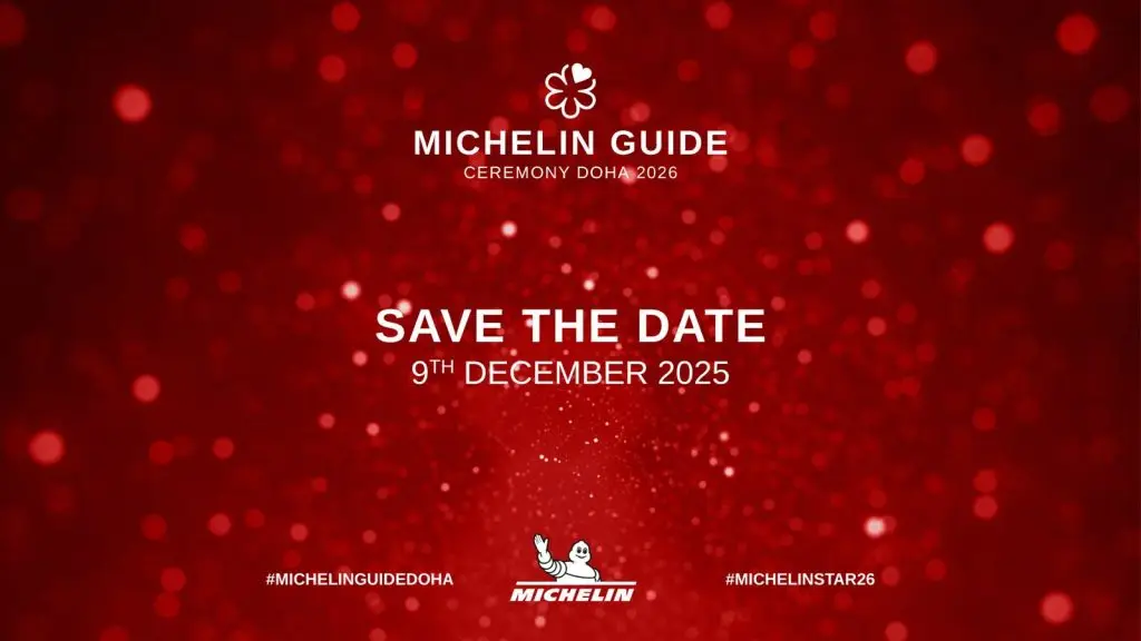 The MICHELIN Guide Doha 2026 Ceremony returns to The St. Regis Doha on Dec 9, 2025, in partnership with Visit Qatar, featuring exclusive canapés from acclaimed chefs.