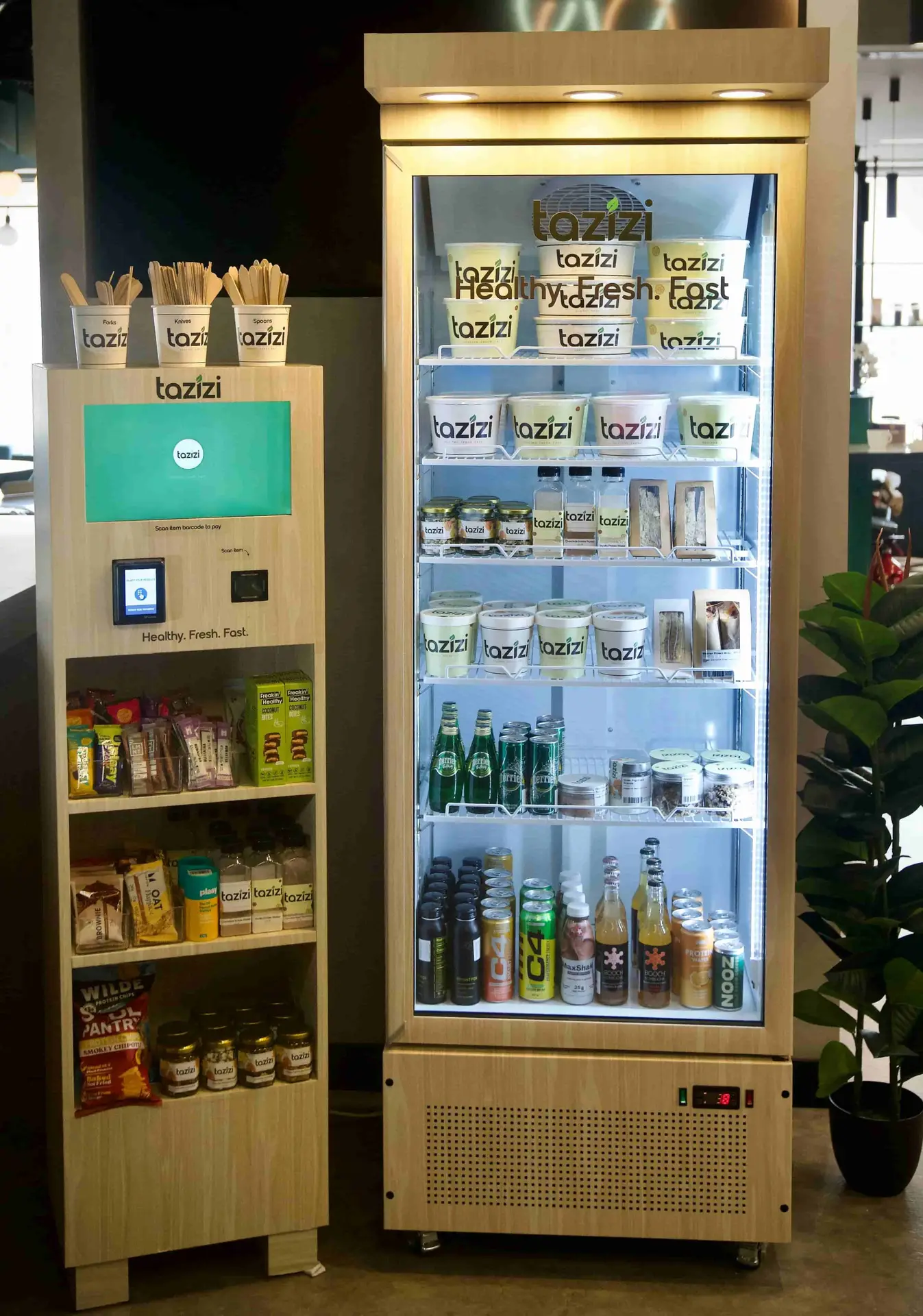 Dubai food tech startup Tazizi launches automated, AI-driven smart fridges in offices, providing fresh, chef-crafted, and affordable healthy meals 24/7.