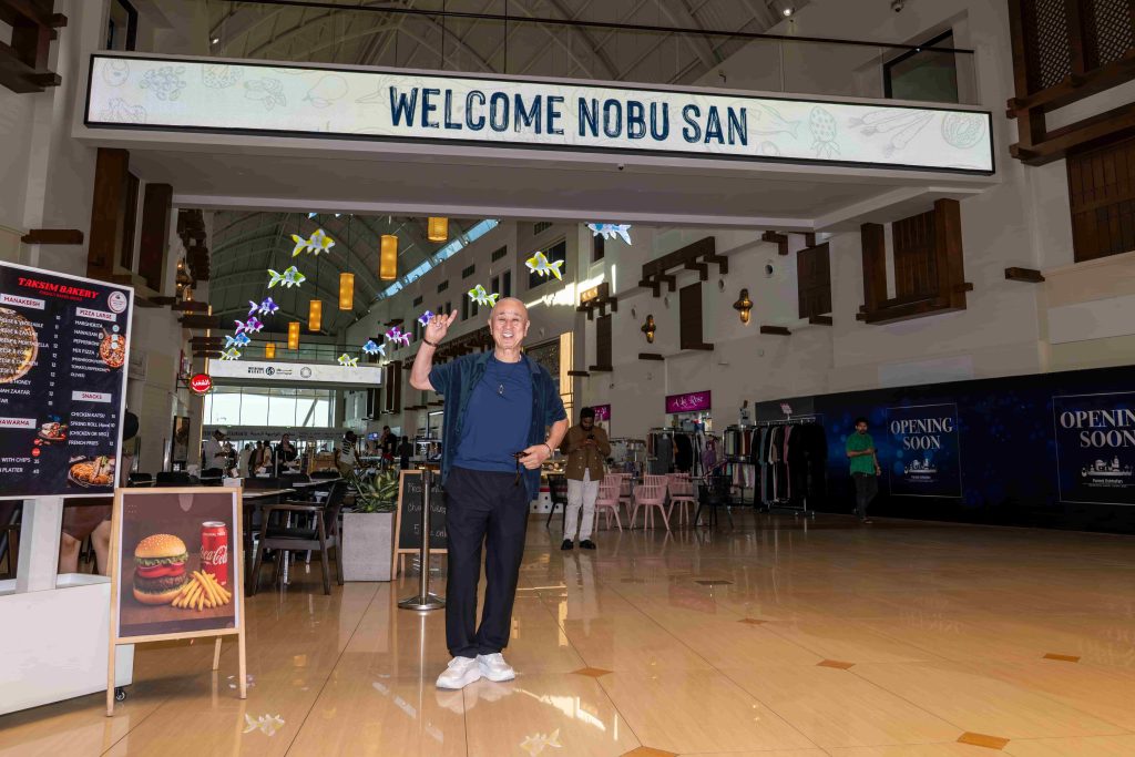 World-renowned Chef Nobu Matsuhisa visits Dubai's Waterfront Market, praising the quality of fresh ingredients and the city's thriving hospitality and F&B ecosystem.