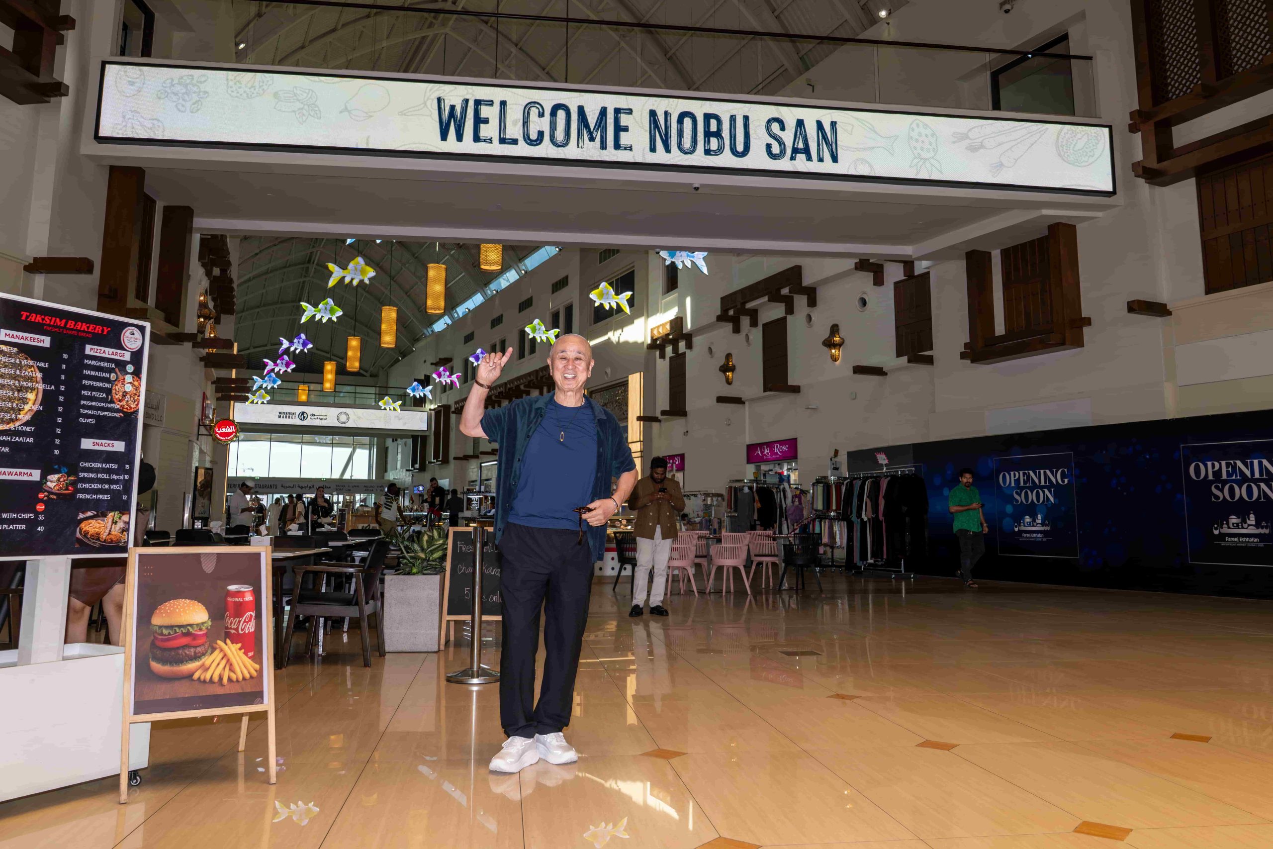 World-renowned Chef Nobu Matsuhisa visits Dubai's Waterfront Market, praising the quality of fresh ingredients and the city's thriving hospitality and F&B ecosystem.