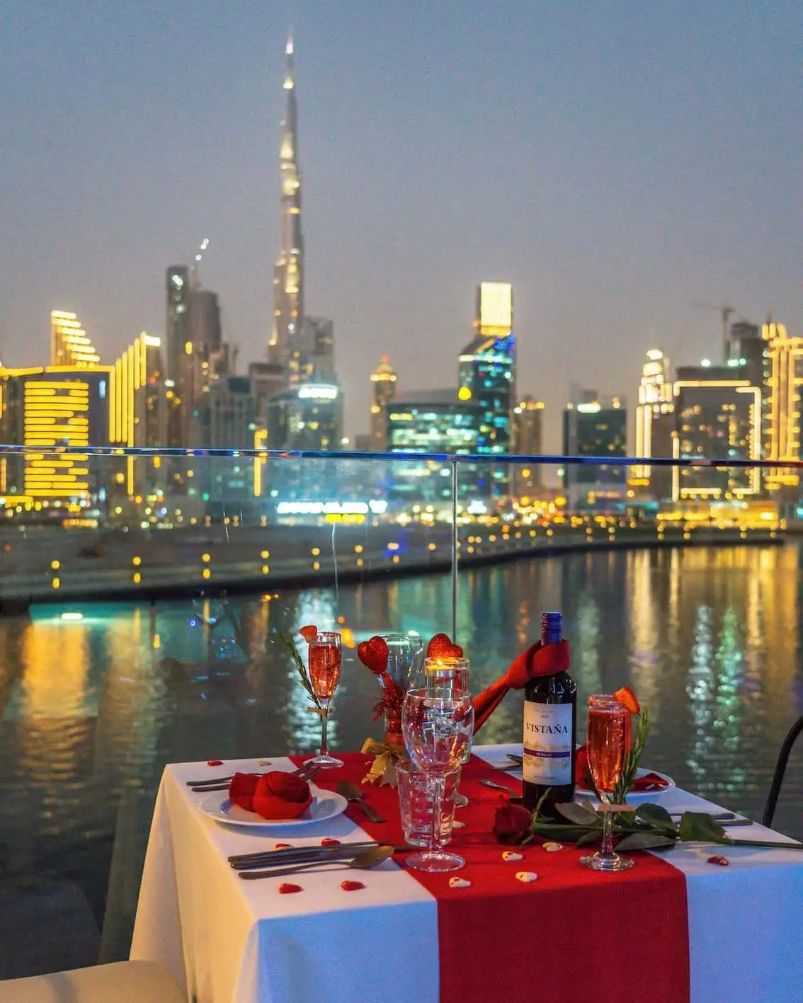 Celebrate Valentine's Day at Canal Central Hotel Business Bay with a four-course dinner, skyline views of the Dubai Canal, and private poolside cabanas.