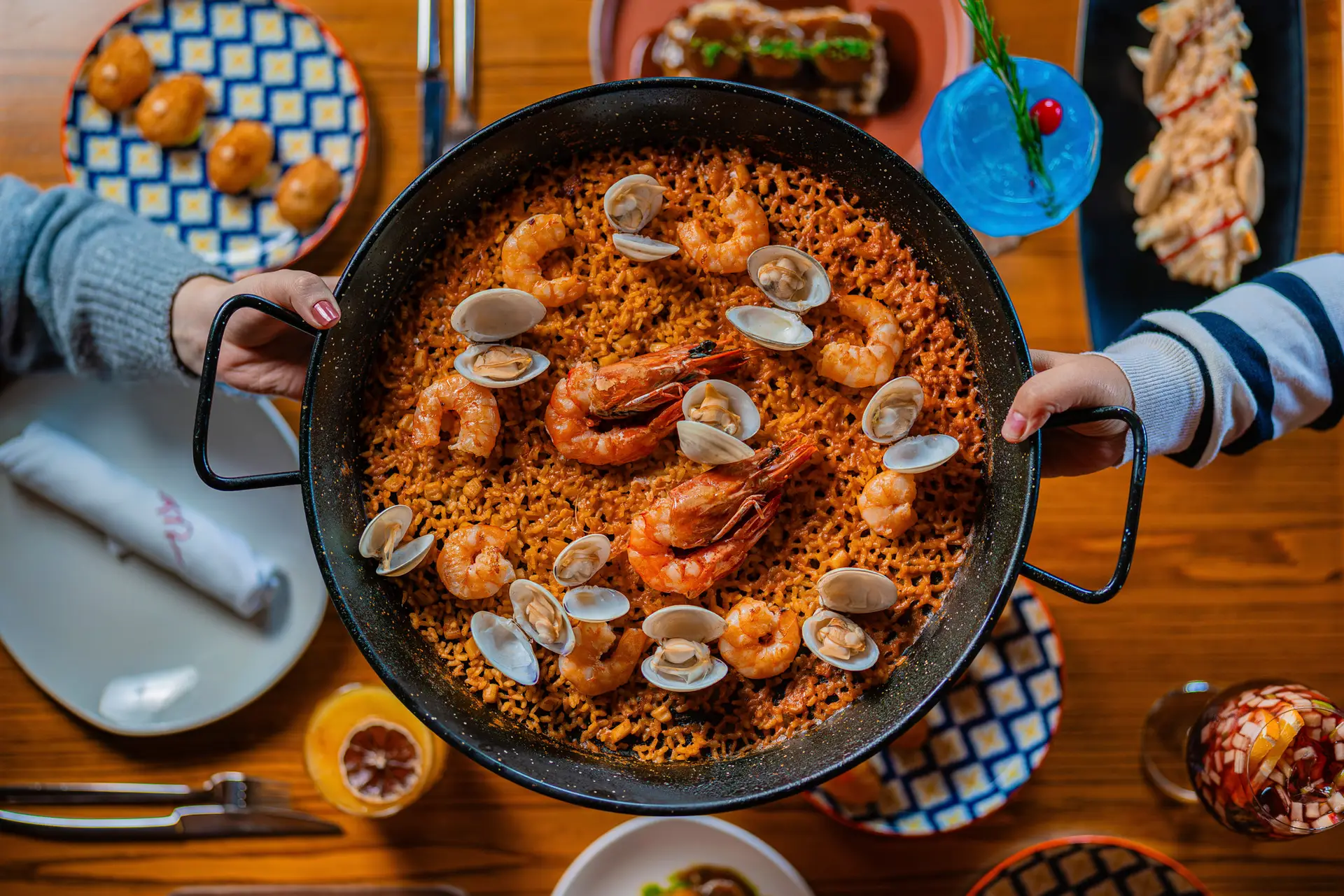 The newest addition to the list, Pintxo Fest launches on Tuesday 26 May at El Sur and is set to run on the last Tuesday of each month from there. The format is unlimited pintxos and tostas, signature paella, Spanish wines, sangria and Estrella Damm, with a live DJ. Priced at AED 149 per person, with an early-booking rate of AED 99 for the first 100 guests. It runs from 7pm to 10pm.
